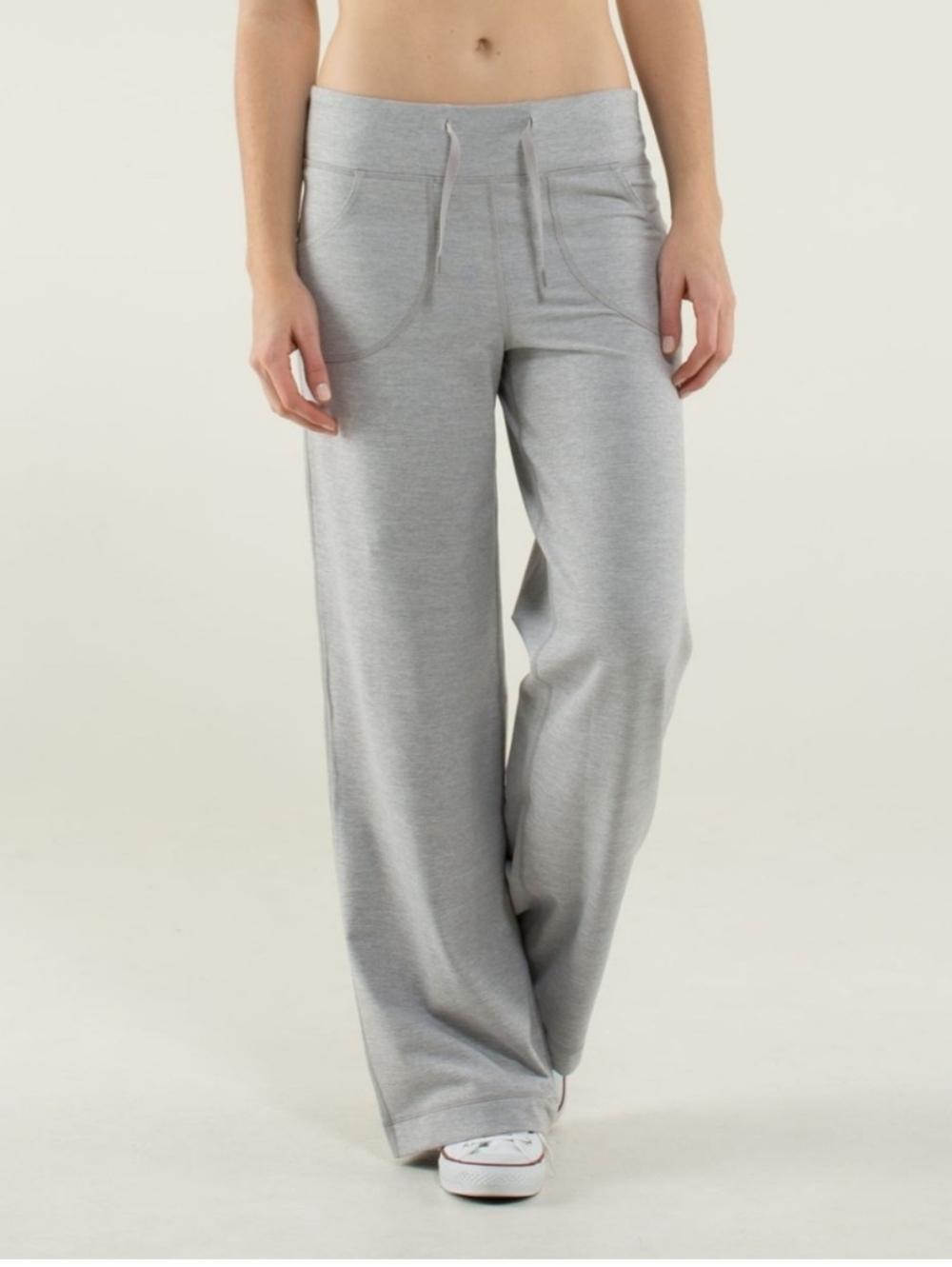 Lululemon Women's Still Pants (Regular) Full-On Luon Heathered Medium Gray Sz 12